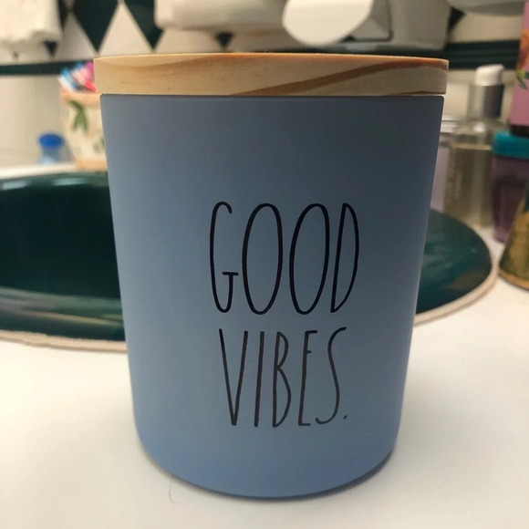 NEW RAE DUNN GOOD VIBES CANDLE - Picture 1 of 5